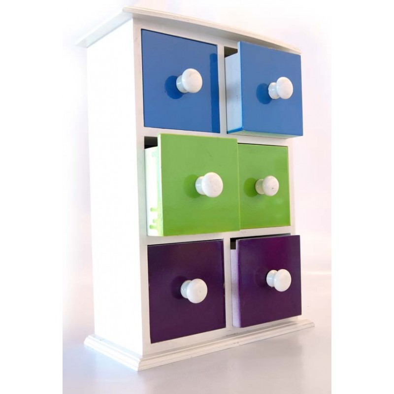 SO CITY KAST MET 6 LADES  (25.5 X 13 X 36 CM)