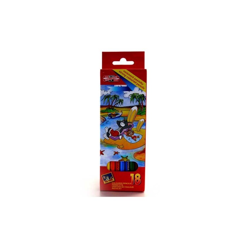 CRAYONS COULEURS TOM & JERRY 18 PCS