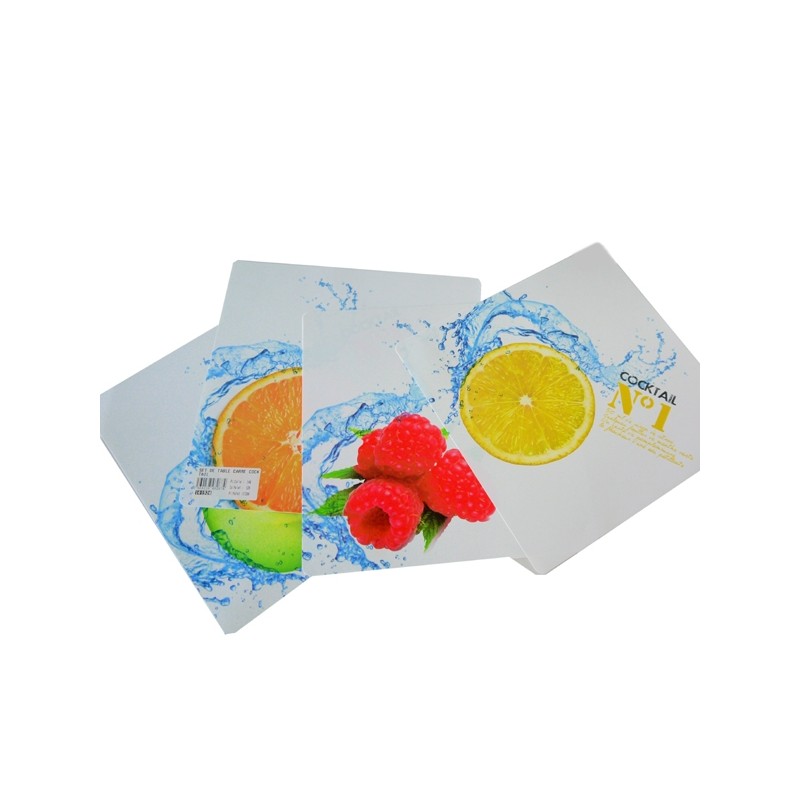 SET OF TABLE SQUARE 35 x 35 CM FRUITS