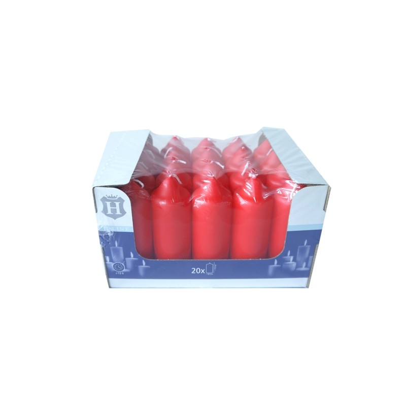 SPAAS HL-PILLAR CANDLE 11 CM X20 RED (13 HOURS)