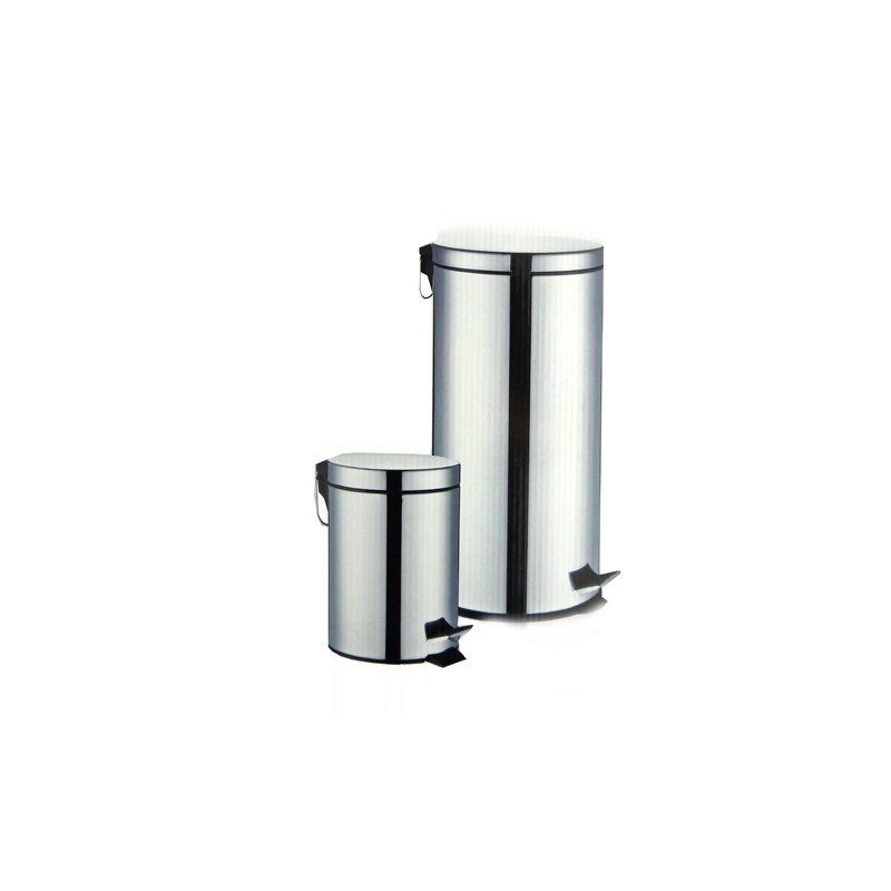 SET OF 2 STEEL PEDAL BINS (3 L & 30 L)