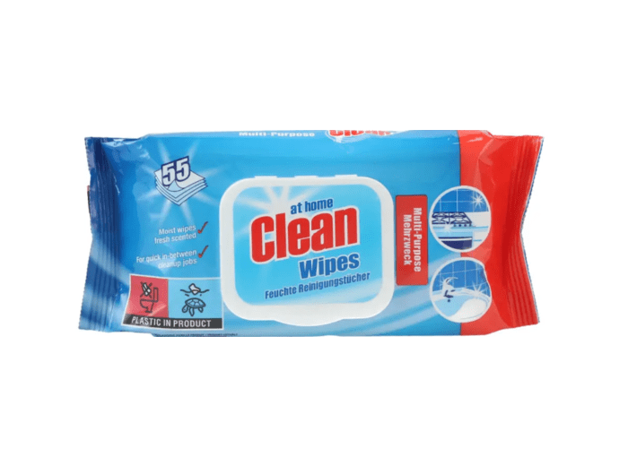AT HOME CLEAN MULTI PURPOSE LINGETTES 55ST