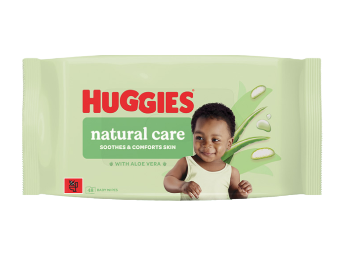 HUGGIES BABYDOEKJES NATURAL CARE 56 ST ALOE VERA
